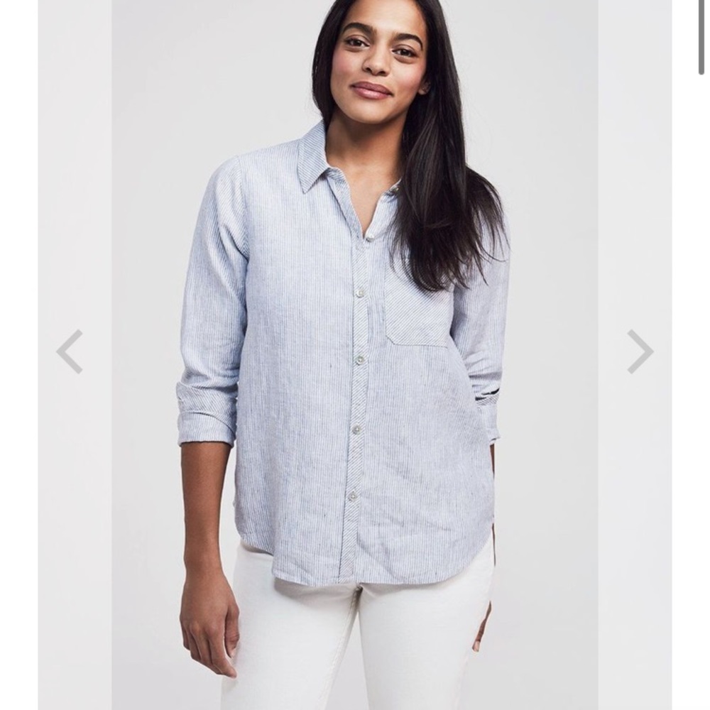 Faherty Brand Del Mar Linen Shirt - Small